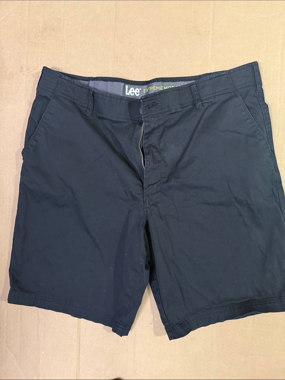Lee Men's Black Flat Front Casual Shorts